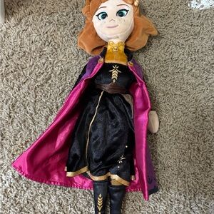 Disney Anna Doll Pink and Black Plush Toy